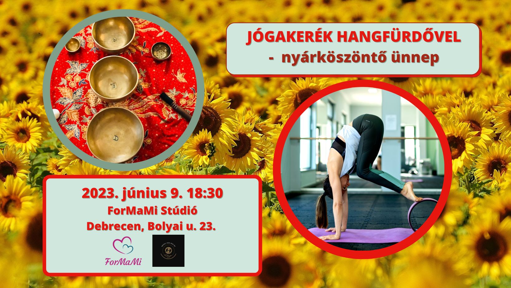 Read more about the article <strong>Jógakerék hangfürdővel – nyárköszöntő ünnep</strong>